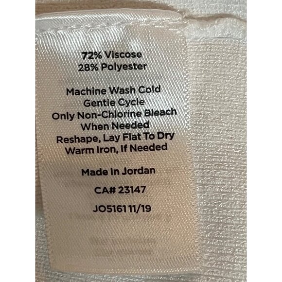 NWT Talbots White Scoop Neck Short Sleeve Top Large Pull Over Minimalist Stretch - Picture 11 of 16